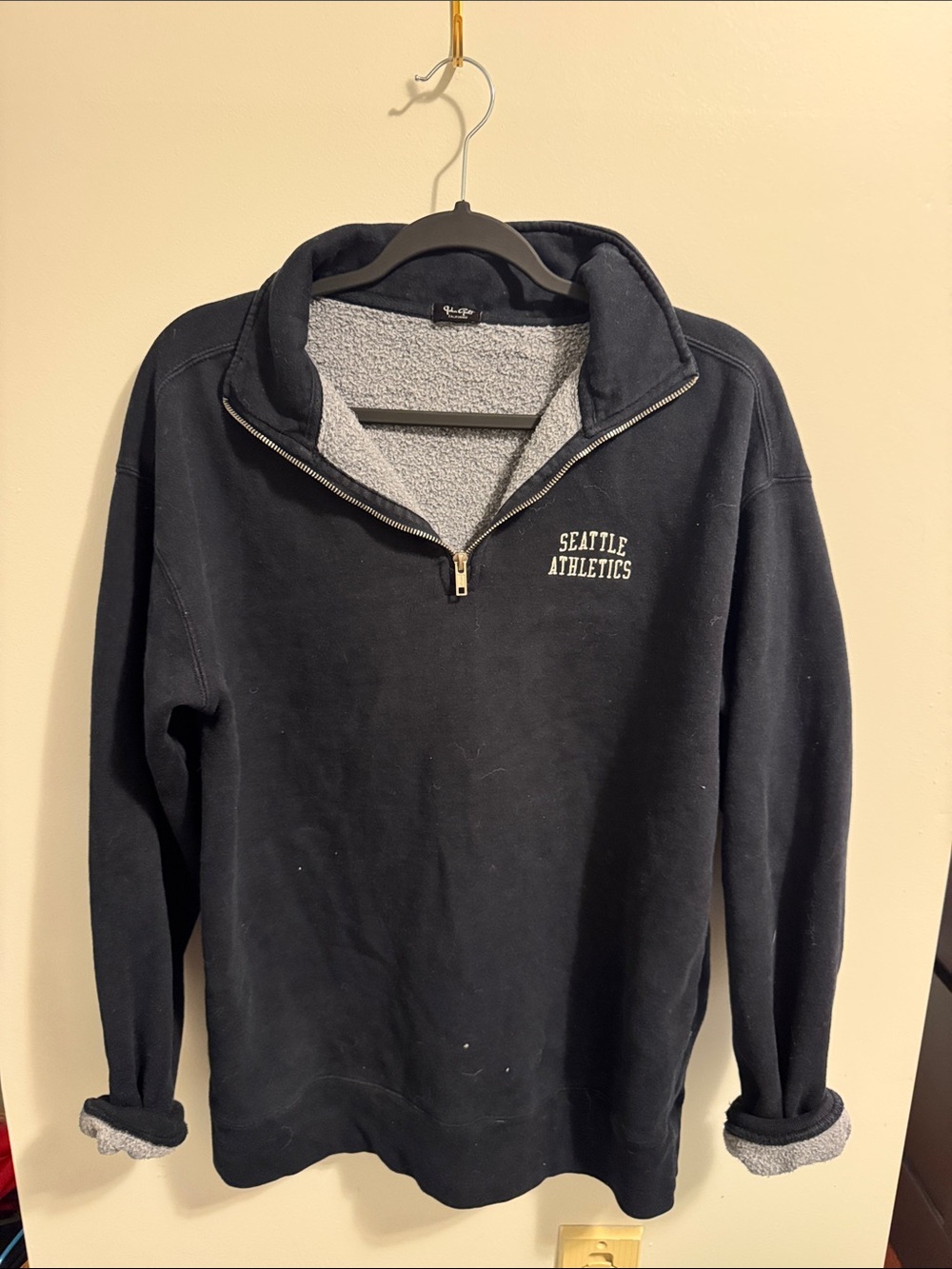 John Galt Brandy Melville Seattle Quarterzip navy